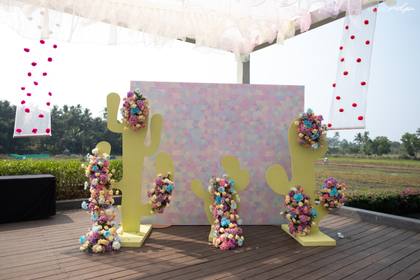 Backdrop and Photo-op — Pool Party decor — Alila Diwa Goa